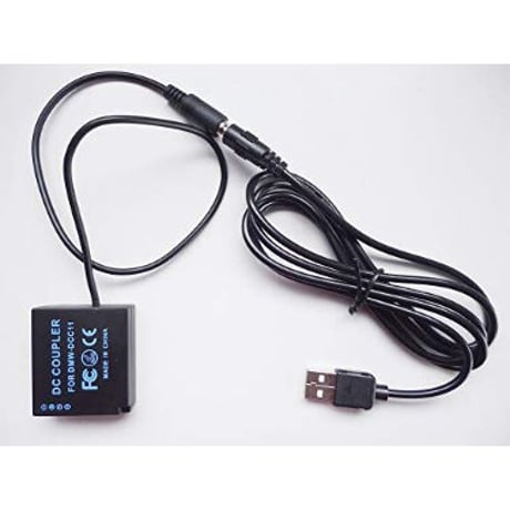 [QC-DCC11] ＤＣ カプラー + ＵＳＢ電源ケーブル Type-A QCトリガーケーブル バッテリー Panasonic製対応