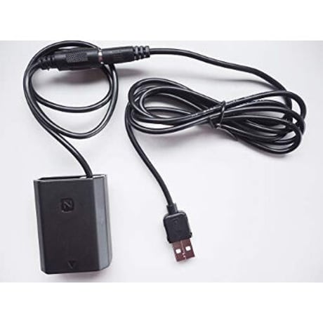[QC-FZ100] ＤＣ カプラー + ＵＳＢ電源ケーブル Type-A QCトリガーケーブル バッテリー SONY製対応
