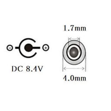 [QC8.4-4017] USB電源ケーブル Type-A ＜QC3.0 DCケーブル＞ 急速充電器用 DC プラグ 線長 約1.0m (DC8.4V サイズ：4.0mmx1.7mm)