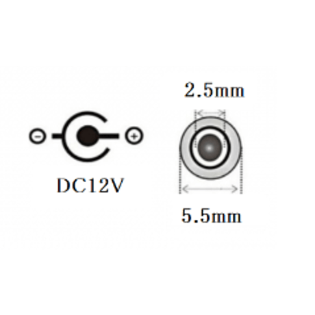 [PDN-12V-5525] USB PD トリガーケーブル DC12V 電源プラグ 充電用ショートケーブル  (5.5mm×2.5mm)