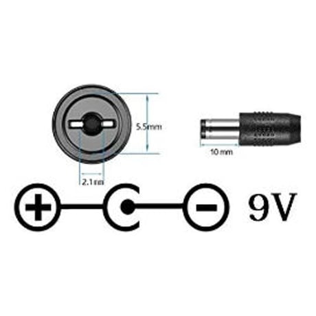 [PDC-09VM] エフェクター 電源 急速充電専用 USB Type-C PDトリガーケーブル センターマイナス ケーブル長 30cm (DC9V)