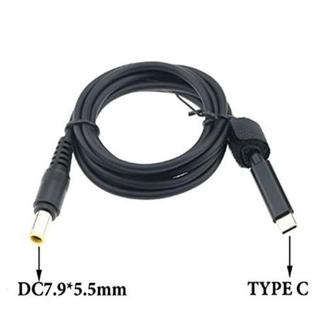 [PDC-7955] USB Type-C PD トリガーケーブル DC 20V 電源プラグ 充電ケーブル Lenovo レノボノートパソコン用 (7.9mm/5.5mm)
