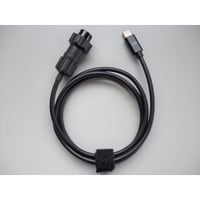 [PDC-15HDX] HONDEX/ホンデックス製ポータブル魚探専用  USB PDトリガーケーブル 防水コネクタ仕様 （線長:約1m/45W<15V-3A>)
