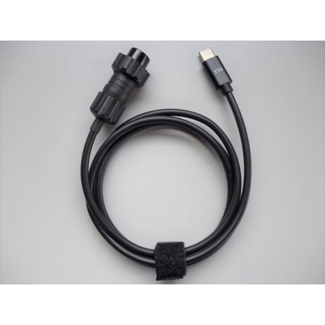 [PDC-15HDX] HONDEX/ホンデックス製ポータブル魚探専用  USB PDトリガーケーブル 防水コネクタ仕様 （線長:約1m/45W<15V-3A>)