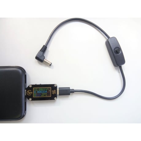 ！カスタム！ USB ON/OFF スイッチ付き PD トリガーケーブル YAESU製FMハンディ機 VX-6/VX-7/VX-5/FT-60対応 (DC12V)   送料無料