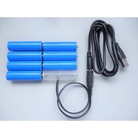 [BEQC-3x8] ダミー電池 単3電池形＋USB QCトリガーケーブル セット  ＜単3電池x8本（12V）専用＞