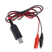 [QC30ADJ-CLP] USB電源ケーブル 急速充電専用 Type-A QCトリガーケーブル ＜QC3.0対応＞ 出力電圧設定ボタン付き ワニ口クリップ