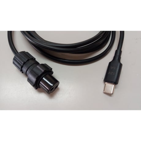 [PDC-12HDX-2m] HONDEX/ホンデックス製ポータブル魚探専用  USB PDトリガーケーブル 防水コネクタ仕様 （線長:約2m/36W<12V-3A>)