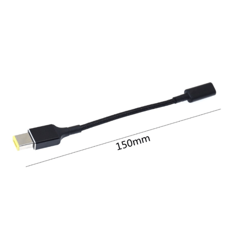 [PDE-1145] 100W 対応 eMarker内蔵 USB PD トリガーケーブル DC18V-20V 電源プラグ 充電用ショートケーブル ノートパソコン用 (□11.0mm×4.5mm)