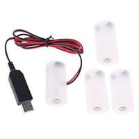 [BE-2x4] ダミー電池 ＵＳＢ接続タイプ ケーブル長１ｍ (単2×4（6.0V）)