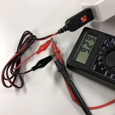 [QC30ADJ-CLP] USB電源ケーブル 急速充電専用 Type-A QCトリガーケーブル ＜QC3.0対応＞ 出力電圧設定ボタン付き ワニ口クリップ