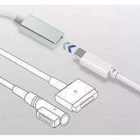 MacBook Air Pro兼用 USB C-Magsafe1 (L型）/MagSafe2 (T型） 磁気充電ケーブル PD トリガーショートケーブル (85W 60W 45W 対応 )