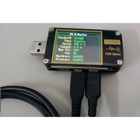 [PDC-12VE-4017] eMarker内蔵 USB Type-C PD トリガーケーブル DC12V タブレット用充電ケーブル 1ｍ （プラグ径：4.0mm/1.7mm）