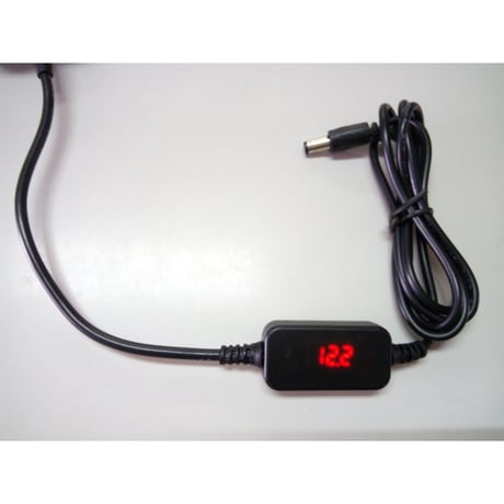 電圧表示機能付き エフェクター用 PDトリガーケーブル DC プラグ 外径5.5mm/内径2.1mm  センターマイナス(12V)