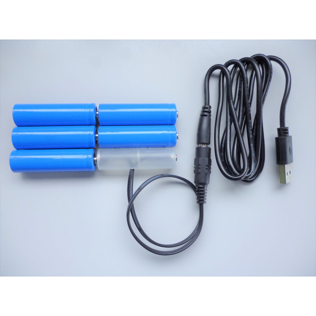 BEQC-3x6] ダミー電池 単3電池形＋USB QCトリガーケーブル セット ＜単