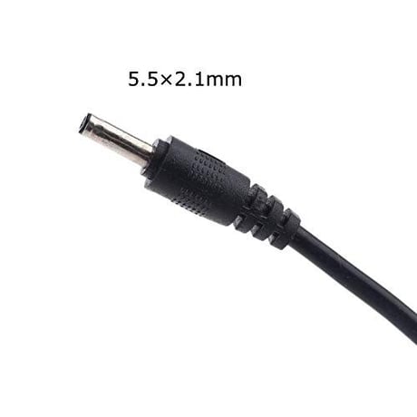 [QC30ADJ-5521] USB電源ケーブル 急速充電専用 Type-A QCトリガーケーブル ＜QC3.0対応> 出力電圧設定ボタン付き DC プラグ (外径5.5mm 内径2.1mm)