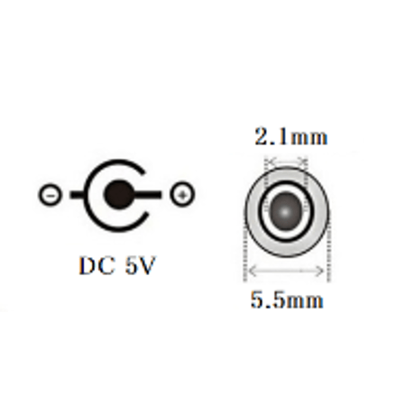 USB PD 5V出力ケーブル  （Type C コネクタから DC 55521コネクタへ5V出力） ケーブル長：1.3m
