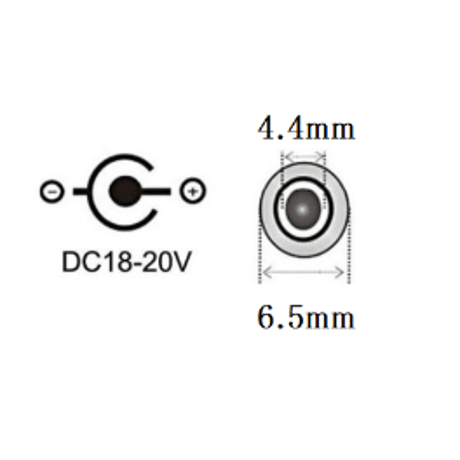 [PDC-6544] USB Type-C PD トリガーケーブル DC 20V 電源プラグ 充電ケーブル 1.5m Sony VAIO 富士通 用 (6.5mm/4.4mm)