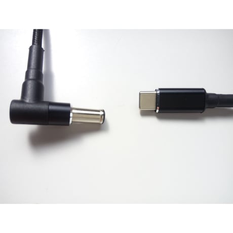 100W/5A対応 eMarker内蔵 USB PD トリガーケーブル DC 18V-20V 電源プラグ 充電用ケーブル 1.8m Sony VAIO 富士通 用 (6.5mm/4.4mm)