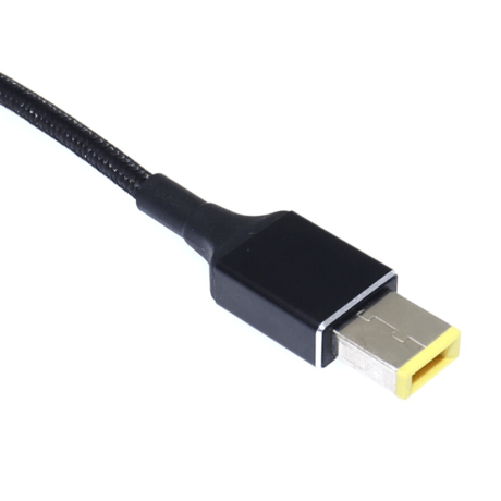 [PDE-1145] 100W 対応 eMarker内蔵 USB PD トリガーケーブル DC18V-20V 電源プラグ 充電用ショートケーブル ノートパソコン用 (□11.0mm×4.5mm)