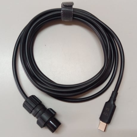 [PDC-12HDX-2m] HONDEX/ホンデックス製ポータブル魚探専用  USB PDトリガーケーブル 防水コネクタ仕様 （線長:約2m/36W<12V-3A>)