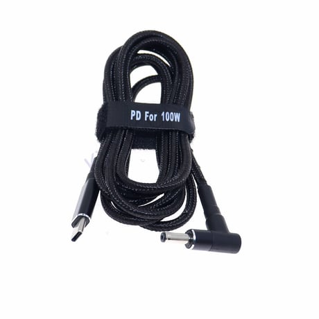 100W/5A対応 eMarker内蔵 USB PD トリガーケーブル DC 18V-20V 電源プラグ 充電用ケーブル 1.8m Lenovo ASUS 東芝  用 (4.0mm/1.35mm)