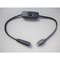 USB TypeCから9.0V/12V/15Vを取り出す ON/OFFスイッチ付き PD トリガーケーブル ファン付き作業服 電熱ベスト電源ケーブル ( サンエス<2020>などに対応）