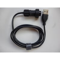 [QC-12HDX] HONDEX/ホンデックス製ポータブル魚探専用  USB QCトリガーケーブル 防水コネクタ仕様 （線長:約1m/18W<12V-1.5A>)