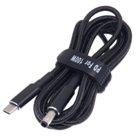 100W/5A対応 eMarker内蔵 USB PD トリガーケーブル DC18V-20V 電源プラグ 充電用ケーブル 1.8m Samsung 用 (5.5mm/3.3mm)