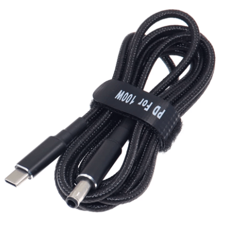 100W/5A対応 eMarker内蔵 USB PD トリガーケーブル DC18V-20V 電源プラグ 充電用ケーブル 1.8m Samsung 用 (5.5mm/3.3mm)