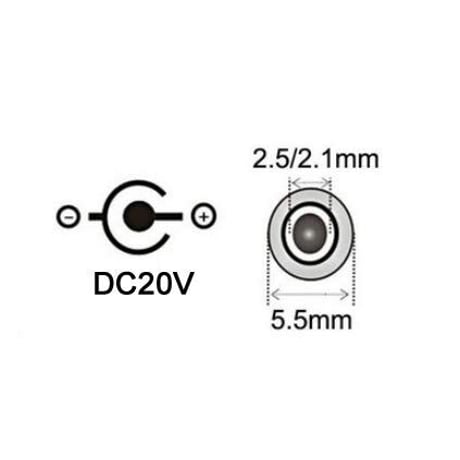 [PDC-20V] USB電源ケーブル Type-C PDトリガーケーブル DC プラグ 外径5.5mm/内径2.1mm（2.5mm) (20V)