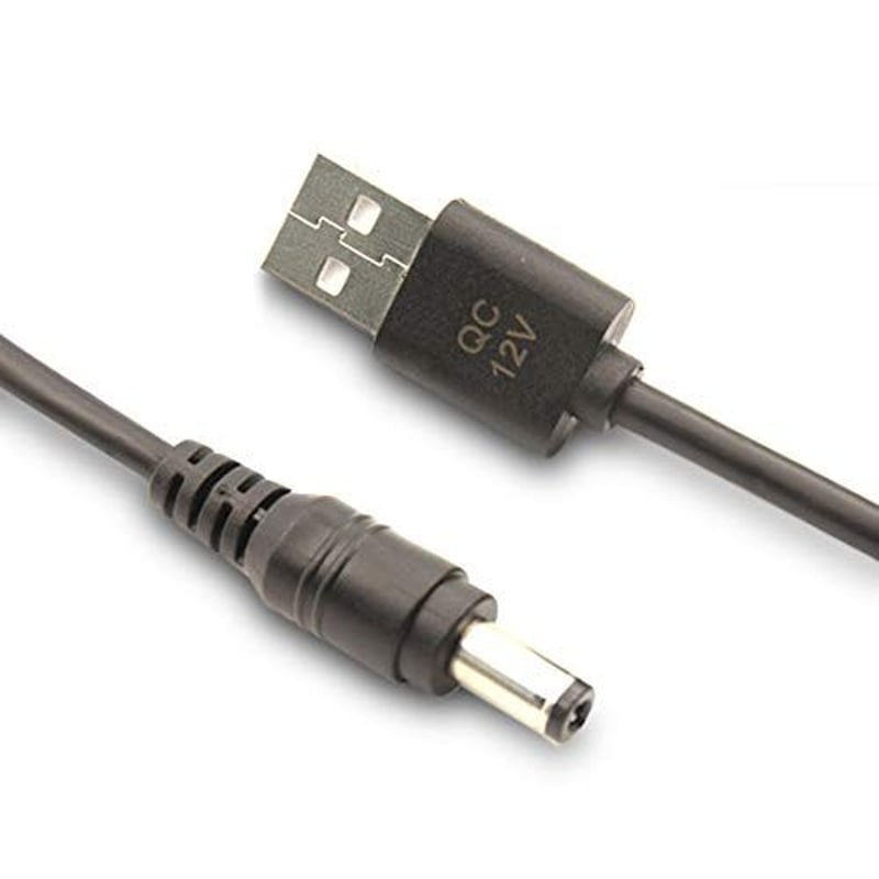 UQC-12V] USB電源ケーブル 急速充電専用 Type-A QCトリガー