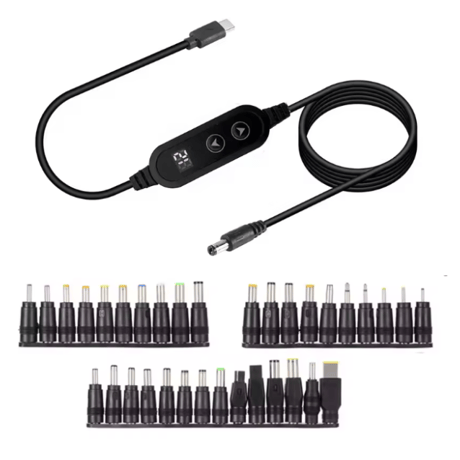 USB PD トリガーケーブル 出力電圧設定ボタン付き DCプラグ (5521/5525共用)