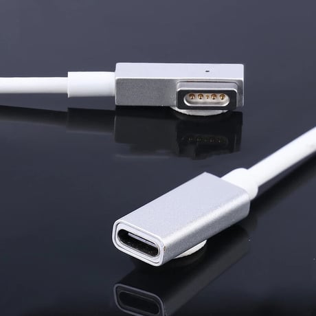 MacBook Air Pro兼用 USB C-Magsafe1 (L型）/MagSafe2 (T型） 磁気充電ケーブル PD トリガーショートケーブル (85W 60W 45W 対応 )