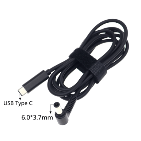[PDC-6037] USB Type-C PD トリガーケーブル DC 20V 電源プラグ 充電ケーブル 1.5m ASUS 用 (6.0mm/3.7mm)