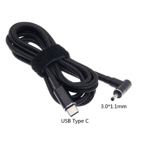 100W対応 eMarker内蔵 USB PDトリガーケーブル DC 18V-20V 電源プラグ 充電用ケーブル ノートパソコン用 1.8m(3.0mmx1.1mm Acer ノートパソコン用)