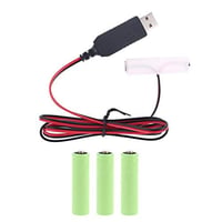 [BE-3x4] ダミー電池 ＵＳＢ接続タイプ ケーブル長１ｍ (単3×4（6.0V）)