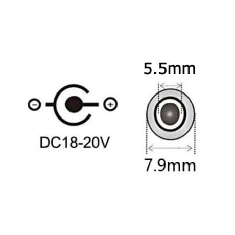 [PDC-7955] USB Type-C PD トリガーケーブル DC 20V 電源プラグ 充電ケーブル Lenovo レノボノートパソコン用 (7.9mm/5.5mm)