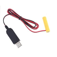 [BE-4x1] ダミー電池 ＵＳＢ接続タイプ ケーブル長１ｍ (単4×1（1.5V）)