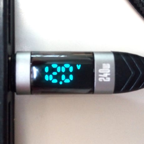240W デジタル ディスプレイ <電圧/電流/電力を交互に表示> Type-C PD/PD PPS/QC対応 高速充電データ ケーブル