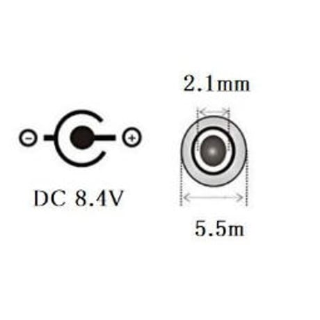 [QC8.4-5521] USB電源ケーブル Type-A ＜QC3.0 DCケーブル＞ 急速充電器用 DC プラグ 線長 約1.0m (DC8.4V サイズ：5.5mm×2.1mm)