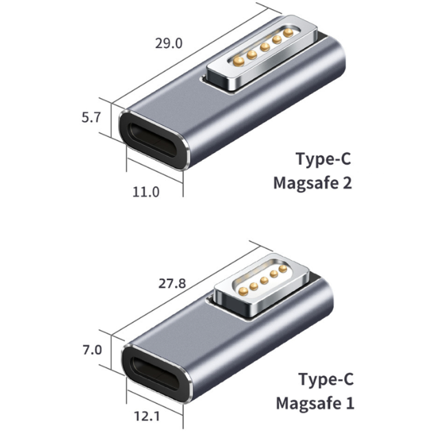 MacBook Air Pro兼用 USB C-Magsafe1 (L型）/MagSafe2