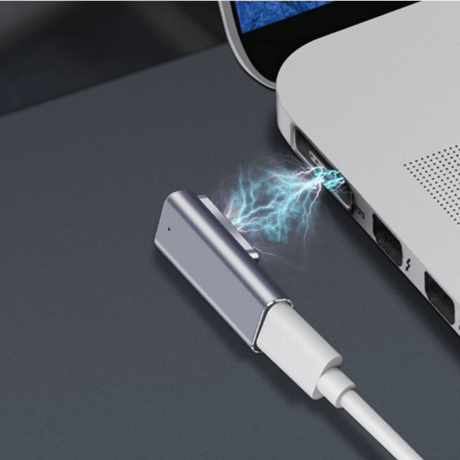 MacBook Air Pro兼用 USB C-Magsafe1 (L型）/MagSafe2 (T型） 磁気充電 PD トリガーアダプター (85W 60W 45W 対応 )