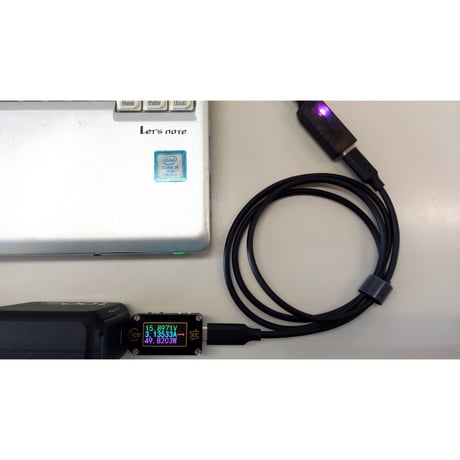 パナソニック（Panasonic)レッツノート（ Let's note） 対応 USB PD PPSトリガー ショートケーブル  (16V/5A)