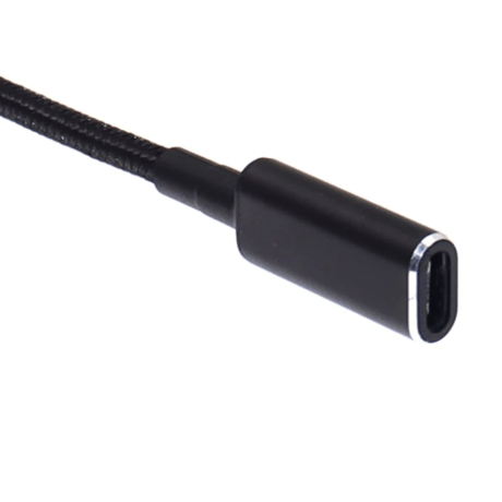 [PDE-6544] 100W 対応 eMarker内蔵 USB PD トリガーケーブル DC18V-20V 電源プラグ 充電用ショートケーブル ノートパソコン用 (6.5mm×4.4mm)