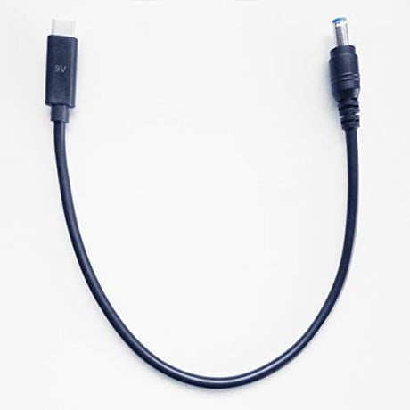 [PDC-09VM] エフェクター 電源 急速充電専用 USB Type-C PDトリガーケーブル センターマイナス ケーブル長 30cm (DC9V)