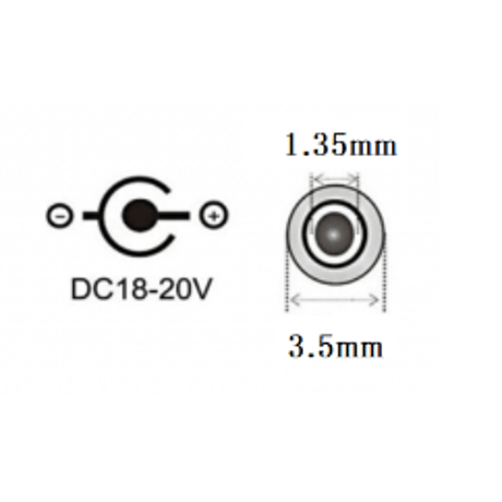 [PDE-35135]  100W 対応 eMarker内蔵 USB PD トリガーケーブル DC18V-20V 電源プラグ 充電用ショートケーブル ノートパソコン用(3.5mm×1.35mm)
