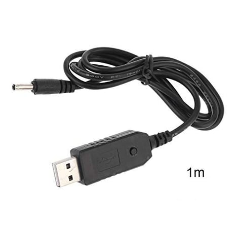 [QC30ADJ-5521] USB電源ケーブル 急速充電専用 Type-A QCトリガーケーブル ＜QC3.0対応> 出力電圧設定ボタン付き DC プラグ (外径5.5mm 内径2.1mm)