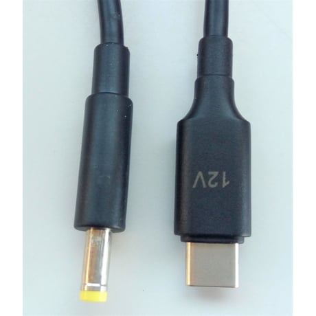 [PDC-12VE-4017] eMarker内蔵 USB Type-C PD トリガーケーブル DC12V タブレット用充電ケーブル 1ｍ （プラグ径：4.0mm/1.7mm）