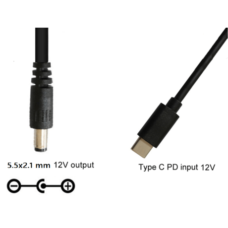 USB Type-C PD トリガー 12V 家電専用 DC変換ケーブル